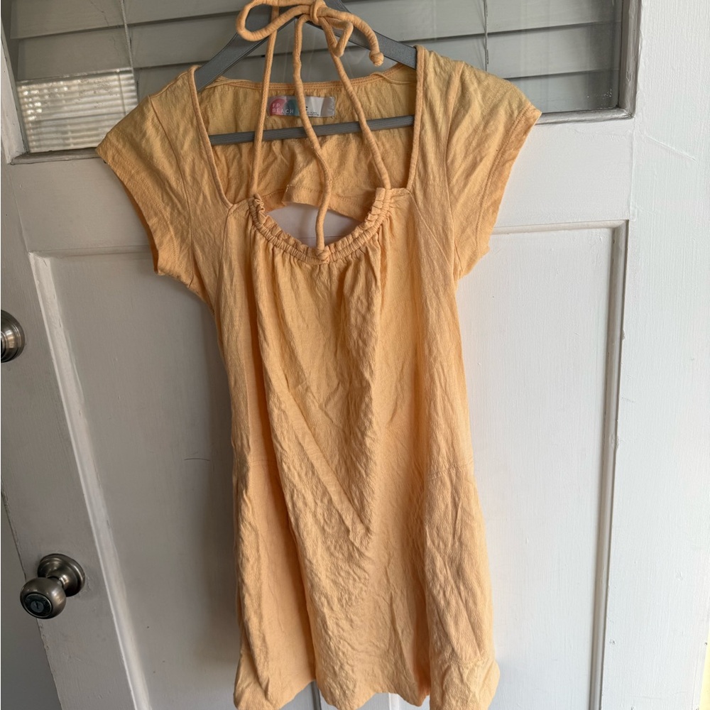 Peach Halter Dress
